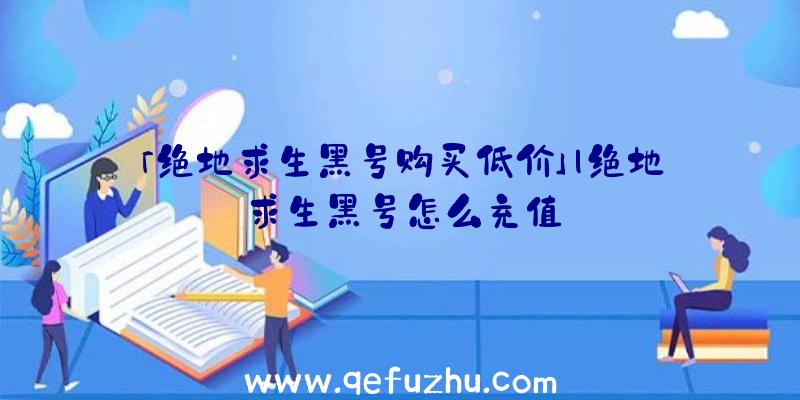 「绝地求生黑号购买低价」|绝地求生黑号怎么充值